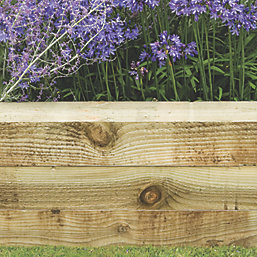Forest Landscaping Sleepers Natural Timber 2.4m 4 Pack