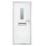 Crystal  Cottage 1-Light Left or Right-Handed White Composite Front Door 2055mm x 920mm