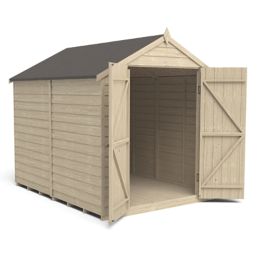 Forest  6' x 8' (Nominal) Apex Overlap Timber Shed with Base & Assembly