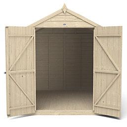 Forest  6' x 8' (Nominal) Apex Overlap Timber Shed with Base & Assembly
