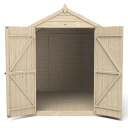 Forest  6' x 8' (Nominal) Apex Overlap Timber Shed with Base & Assembly