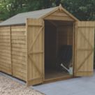 Forest  6' x 8' (Nominal) Apex Overlap Timber Shed with Base & Assembly