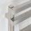 Time 1100mm x 500mm 1323BTU Silver Flat Designer Towel Radiator