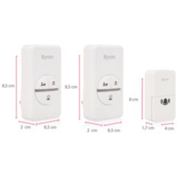 Byron DBY-23445BS Plug-In Wireless Door Chimes White