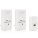 Byron DBY-23445BS Plug-In Wireless Door Chimes White 2 Pack