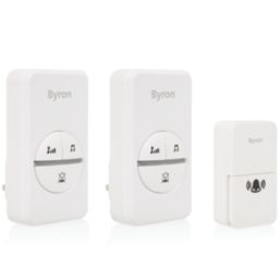 Byron DBY-23445BS Plug-In Wireless Door Chimes White 2 Pack