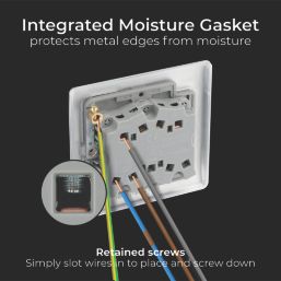 British General Nexus Metal 20A 16AX 3-Gang 2-Way Light Switch  Brushed Steel