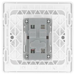 British General Evolve 20A 16AX 1-Gang Intermediate Light Switch Pearlescent White with Colour-Matched Inserts
