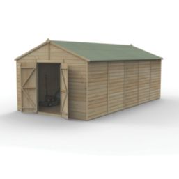 Forest Beckwood 9' 6" x 10' (Nominal) Apex Shiplap Timber Shed with Base & Assembly