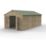 Forest Beckwood 9' 6" x 10' (Nominal) Apex Shiplap Timber Shed with Base & Assembly