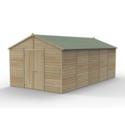Forest Beckwood 9' 6" x 10' (Nominal) Apex Shiplap Timber Shed with Base & Assembly