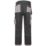 JCB Trade Plus Rip-Stop Work Trousers Black/Grey 28" W 32" L