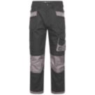 JCB Trade Plus Rip-Stop Work Trousers Black/Grey 28" W 32" L
