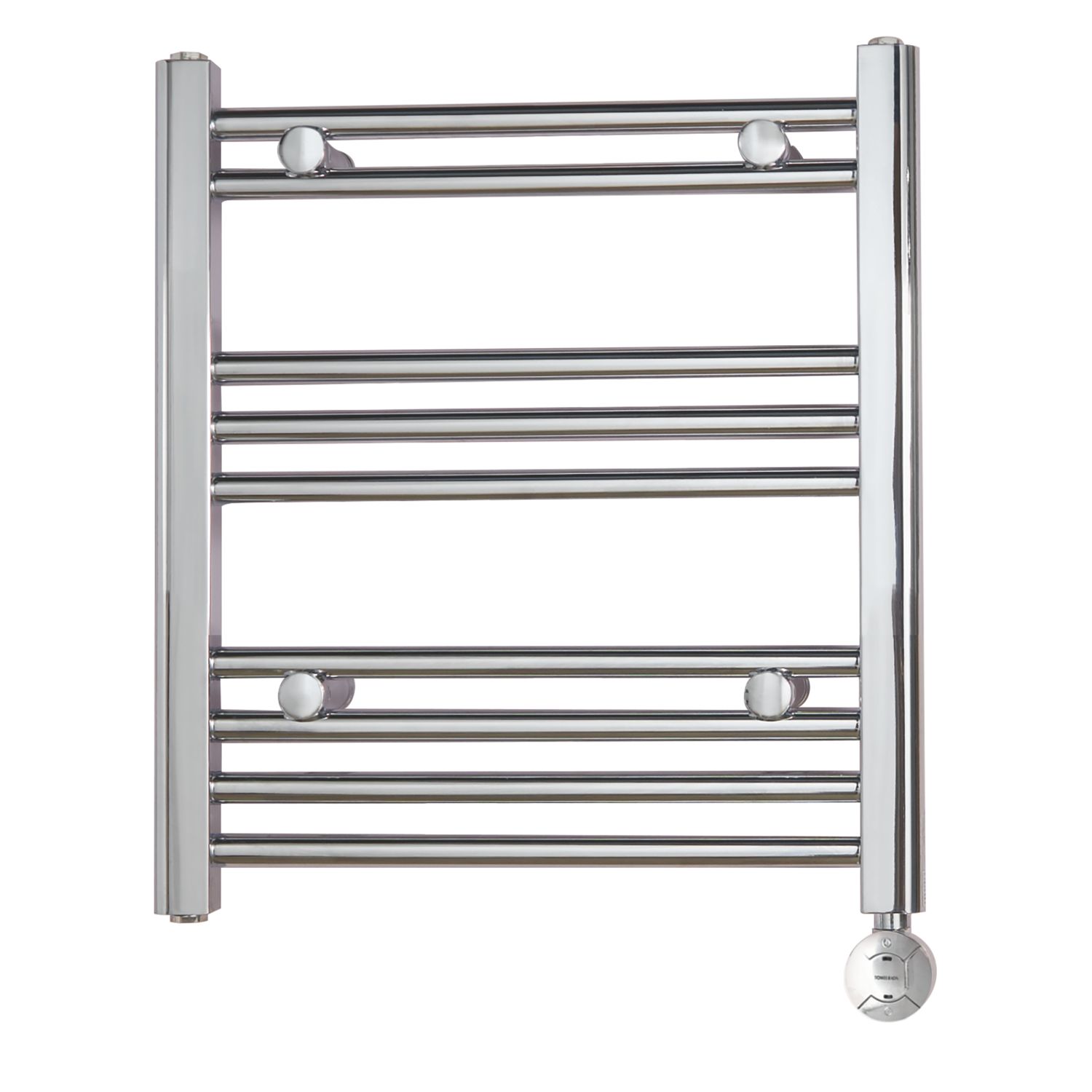 Towelrads 550mm x 500mm 682BTU Chrome Flat Electric Towel Radiator (991RY)