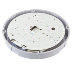 Saxby Forca Outdoor Round LED Bulkhead With Microwave Sensor Gloss White 8/12/15W 1800lm