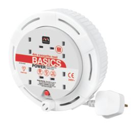 Masterplug Work Power 13A 4-Gang 4m  Small Cassette Reel 240V