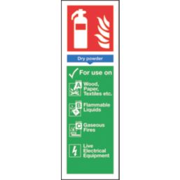 Nite-glo Photoluminescent Dry Powder Extinguisher Sign 300mm X 100mm 