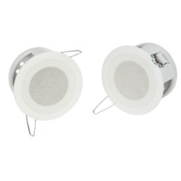 iStar 3.3" 6W RMS Wireless Compact Ceiling Speaker Kit 10m White