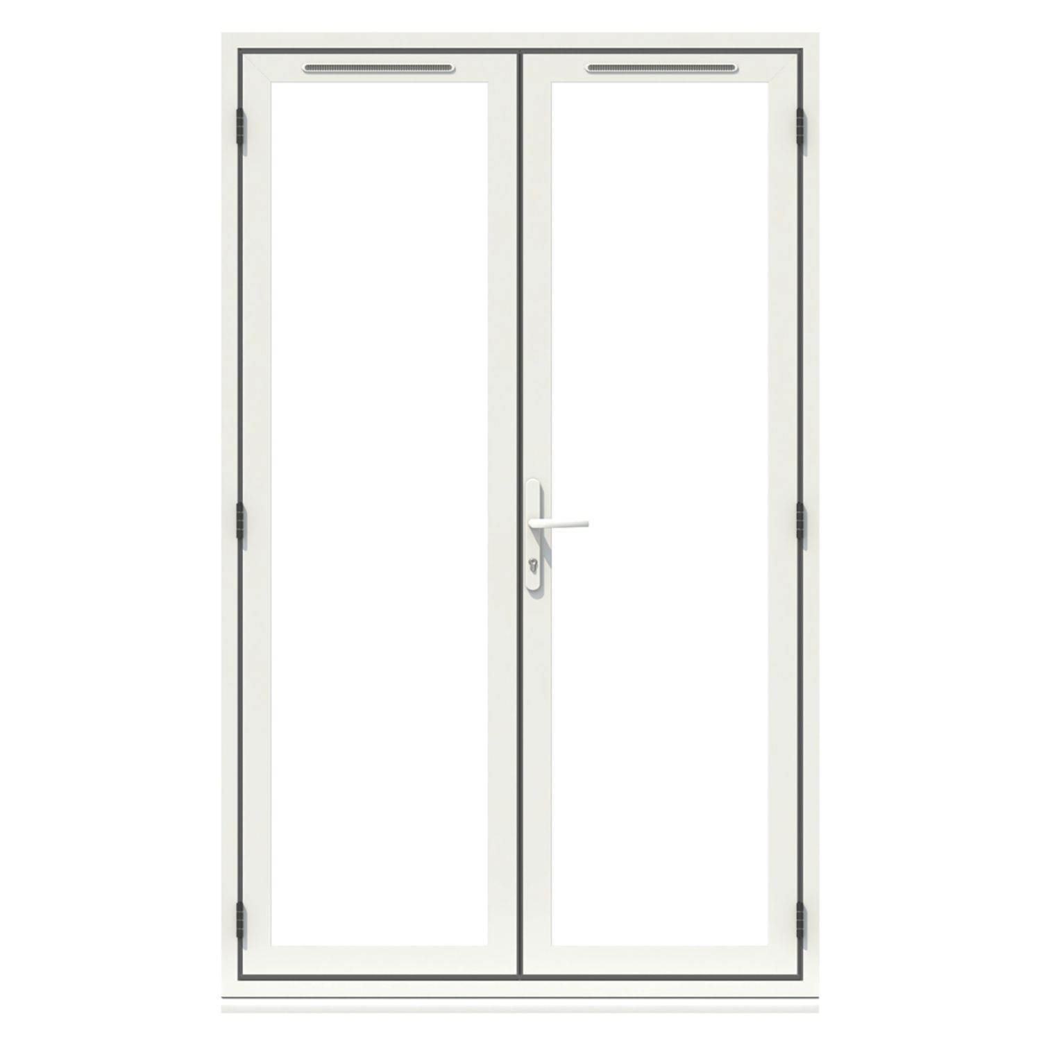 Green & Taylor White Double-Glazed Aluminium French External Doors 2090mm x 1190mm (992CT)