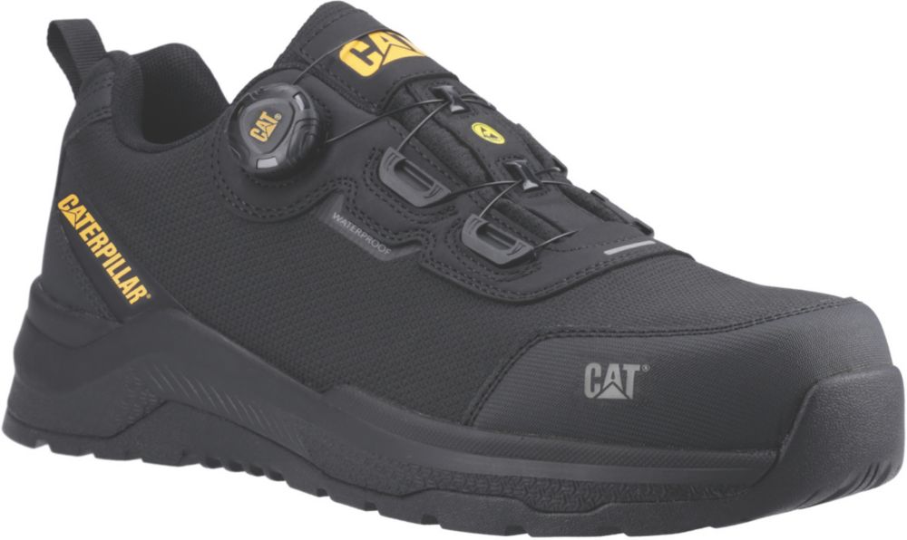 CAT Inductor Tech LO S3 Size 11 Black Water-Resistant Safety Trainers ...
