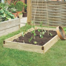 Forest  Rectangular Raised Bed Natural Timber 1800mm x 900mm x 140mm