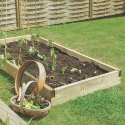 Forest  Rectangular Raised Bed Natural Timber 1800mm x 900mm x 140mm