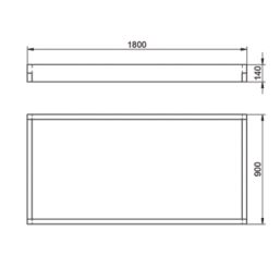 Forest  Rectangular Raised Bed Natural Timber 1800mm x 900mm x 140mm