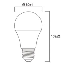 Sylvania ToLEDo E27 GLS LED Light Bulb Frosted 1055lm 10W 4 Pack