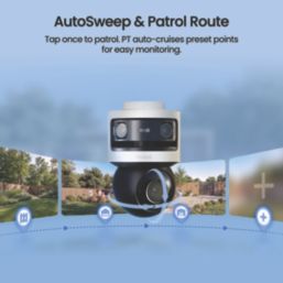 Reolink OMVI Series W931 Mains-Powered White Wireless Upper Camera: 10MP; Lower Camera: 8MP Outdoor Dome Triple-Lens WiFi Security Camera