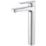 Swirl Caldew Silver 301mm Tall Round Head Mono Basin Mixer Tap  With Clicker Waste