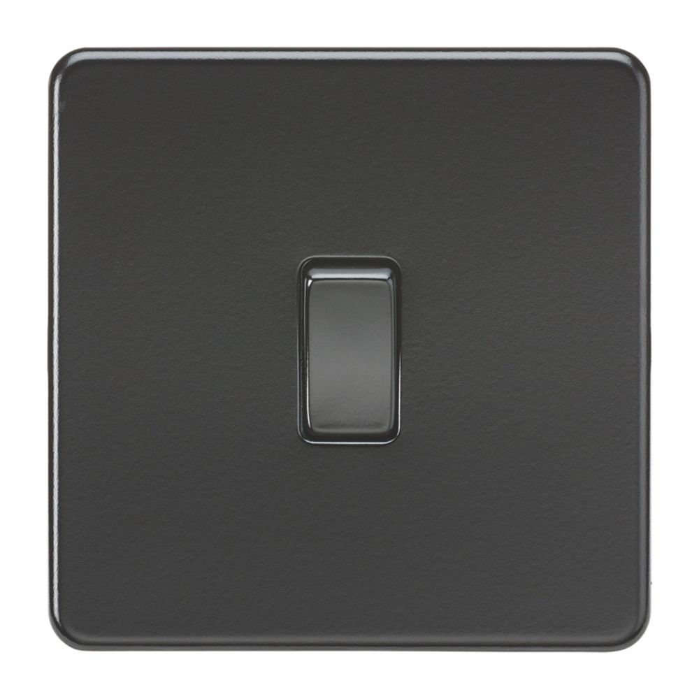 Knightsbridge CS3BC Interruttore 2 Vie 10AX Cromo Spazzolato - Piastra Quadrata 89x89mm