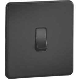 Knightsbridge  10AX 1-Gang 2-Way Light Switch  Matt Black