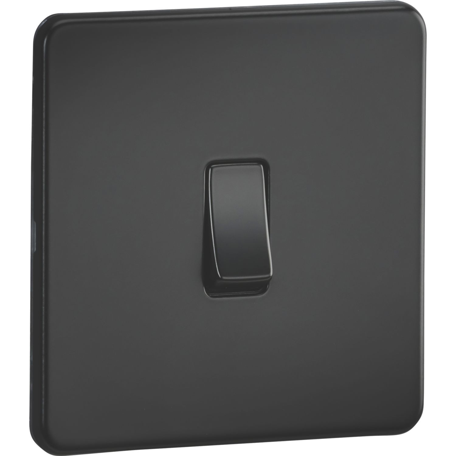 Knightsbridge 10AX 1-Gang 2-Way Light Switch Matt Black (992VF)