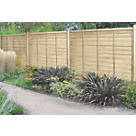 Forest Super Lap  Fence Panels Natural Timber 6' x 6' Pack of 6