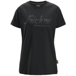 Snickers 2597 Short Sleeve Womens T-Shirt Black Size 10-12