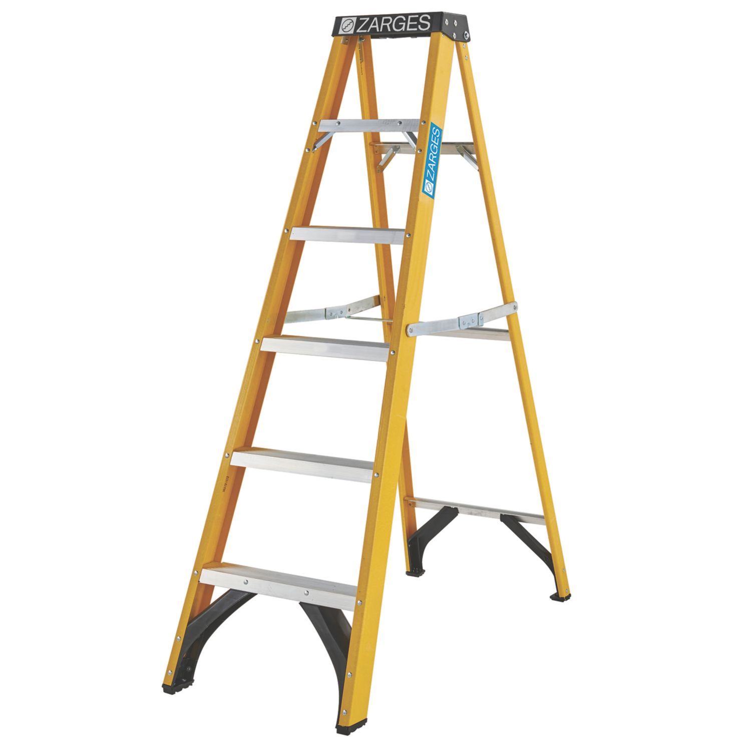 Zarges Fibreglass 1.6m 6 Step Swingback A Frame Step Ladder (993CP)