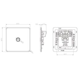Knightsbridge Screwless 20A Unswitched Flex Outlet  Smoked Bronze