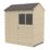 Forest  6' x 4' (Nominal) Reverse Apex Overlap Timber Shed with Base & Assembly