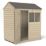Forest  6' x 4' (Nominal) Reverse Apex Overlap Timber Shed with Base & Assembly