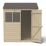 Forest  6' x 4' (Nominal) Reverse Apex Overlap Timber Shed with Base & Assembly