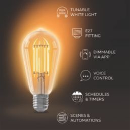 Calex  E27 ST64 LED Smart Light Bulb 7W 806lm