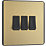 British General Evolve 20 A  16AX 3-Gang 2-Way Light Switch  Satin Brass with Black Inserts