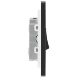 British General Evolve 20A 16AX 3-Gang 2-Way Light Switch  Satin Brass with Black Inserts
