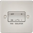 Knightsbridge  10AX 1-Gang TP Fan Isolator Switch Pearl