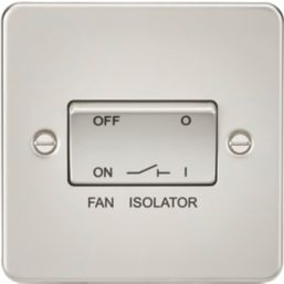 Knightsbridge FP1100PL 10AX 1-Gang TP Fan Isolator Switch Pearl
