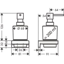 Hansgrohe AddStoris Liquid Soap Dispenser Chrome 200ml