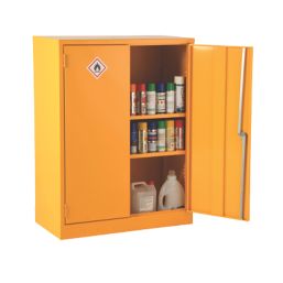 Barton  2-Shelf Hazardous Substance Cabinet Yellow 915mm x 457mm x 1219mm