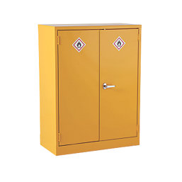 Barton  2-Shelf Hazardous Substance Cabinet Yellow 915mm x 457mm x 1219mm