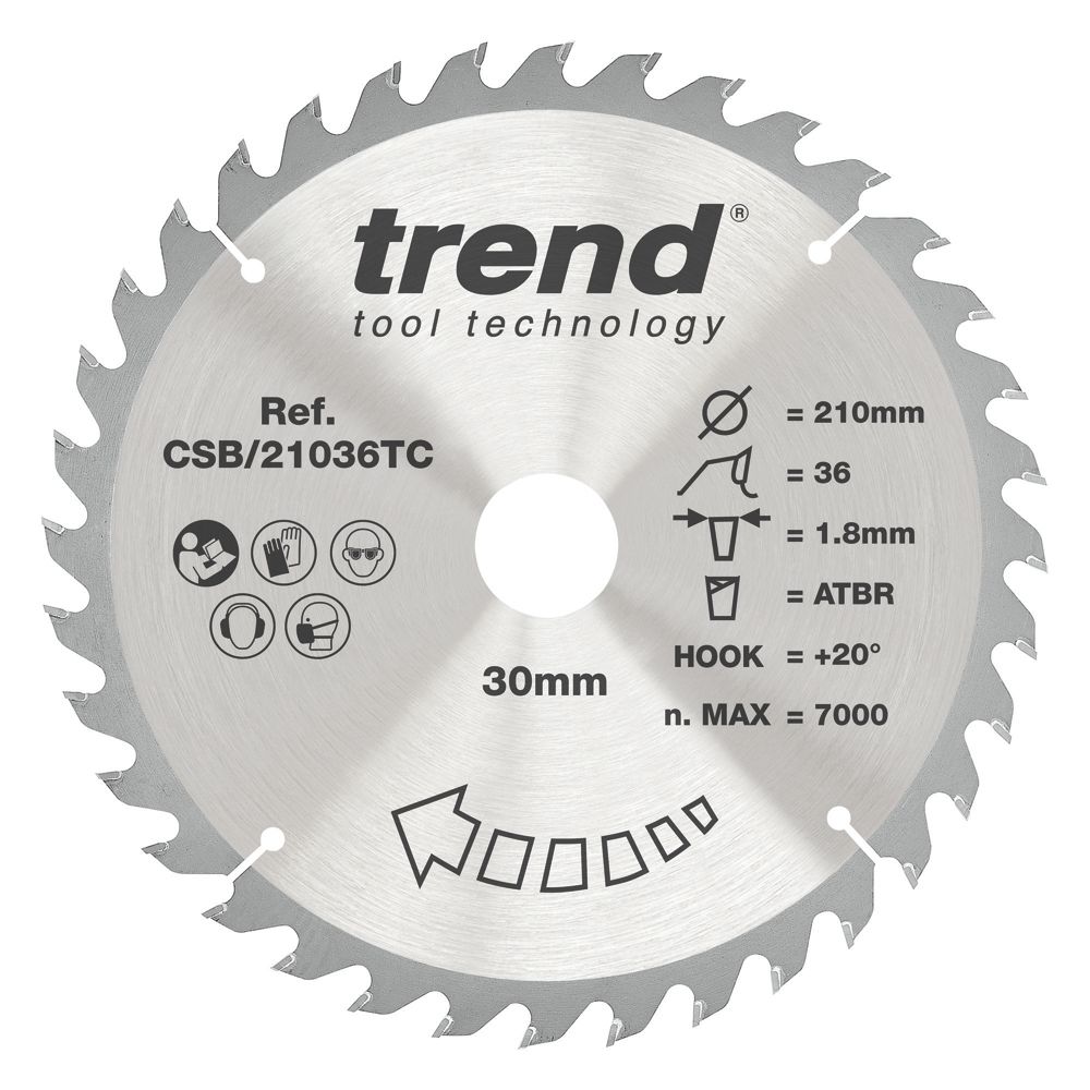 Trend CraftPro CSB/21036TC Wood Thin Kerf Circular Saw Blade for