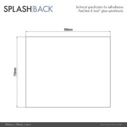 Splashback  Bluebell Shimmer Self-Adhesive Kitchen Splashback 900mm x 750mm x 6mm